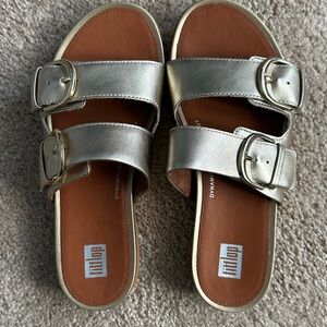 Fitflop Brown and Blue Logo Design